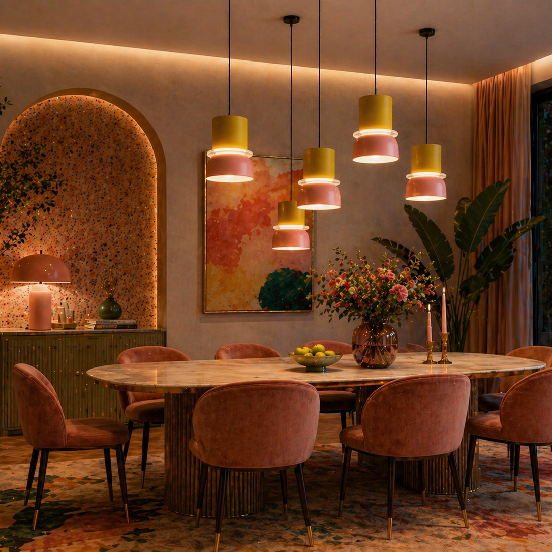 Floréon Colorful Macaron 1-Light LED Pendant Light