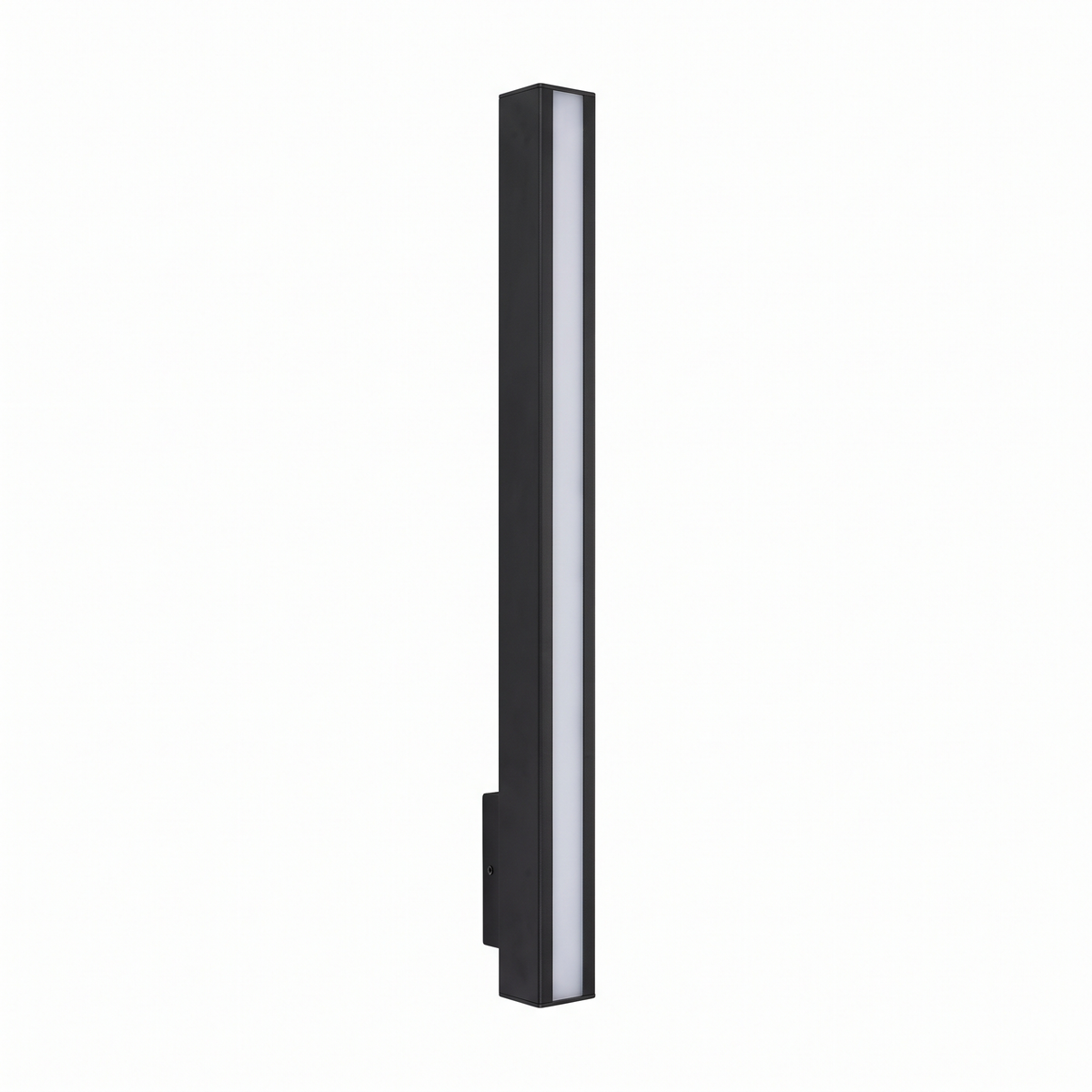 Lumera black linear LED outdoor wall light on a white background