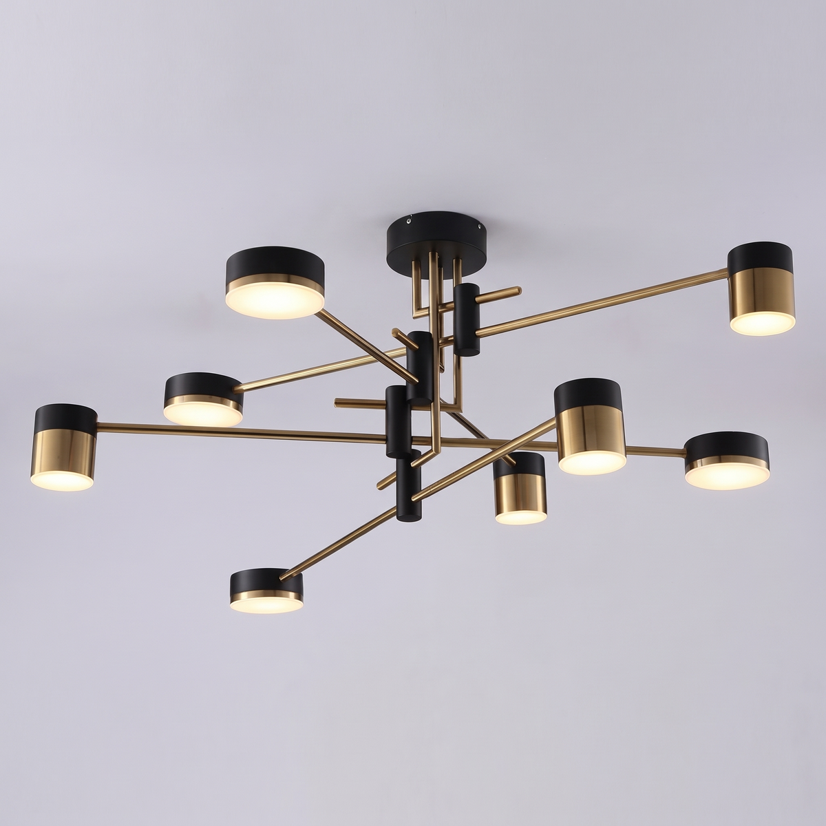 Astraeo chandelier in the eight light configuration